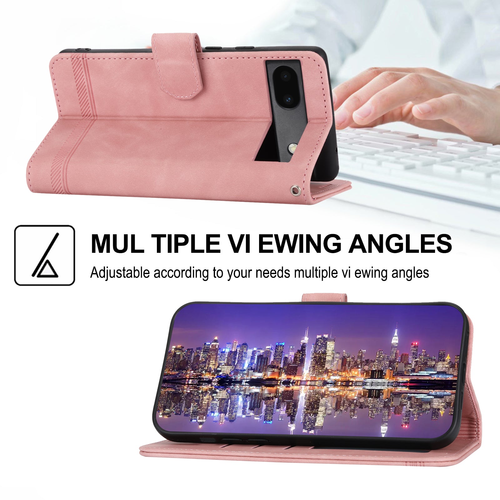 DIERFENG Anti-drop PU Leather Phone Case for Google Pixel 6a DF-03 Lines Imprinted Scratch-resistant Phone Cover Stand Wallet DIERFENG Anti-drop PU Leather Phone Case for Google Pixel 6a DF-03 Lines Imprinted Scratch-resistant Phone Cover Stand Wallet